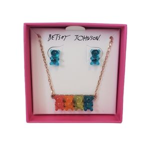 Betsey Johnson Gummy Bear Earring/Necklace Set